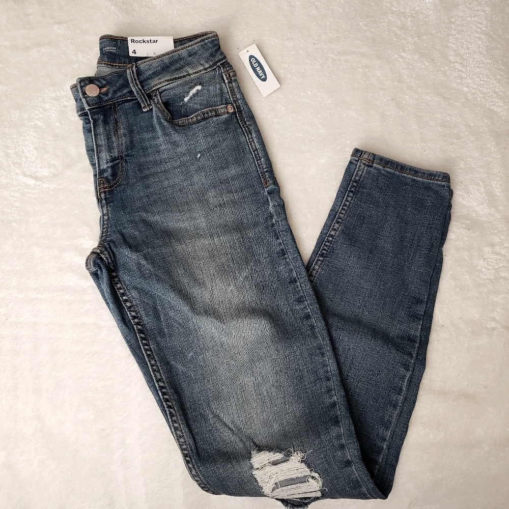 Old Navy Super Skinny Distressed Rockstar Jeans
